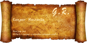 Geyer Rezeda névjegykártya